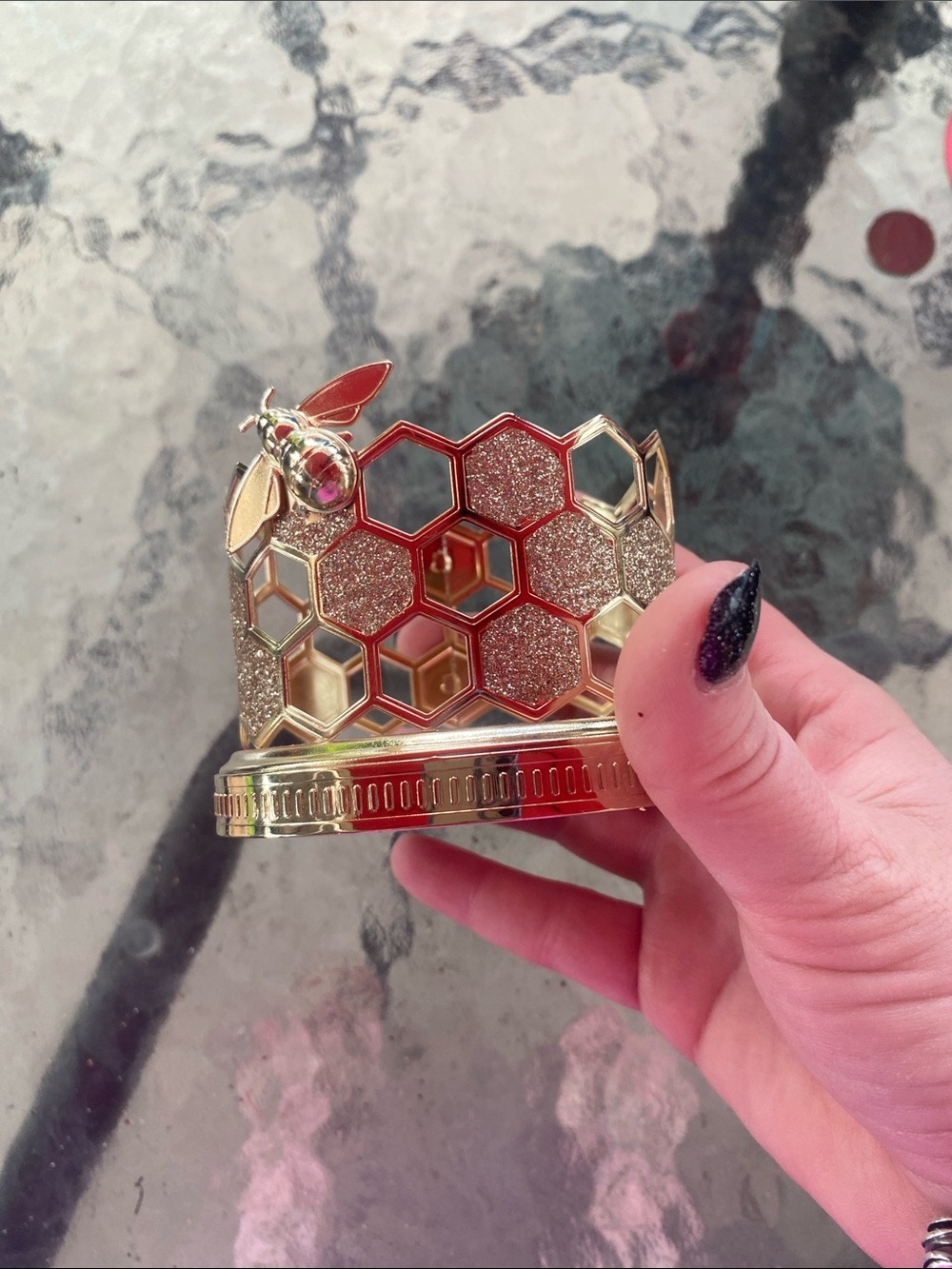 Bath & Body Works Gold Honeycomb Bee Trinket Holder